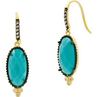 Freida Rothman Color Theory Pave Oval Drop Earrings