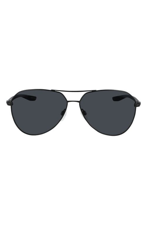 Nike City 61mm Aviator Sunglasses in Satin Black /Grey at Nordstrom