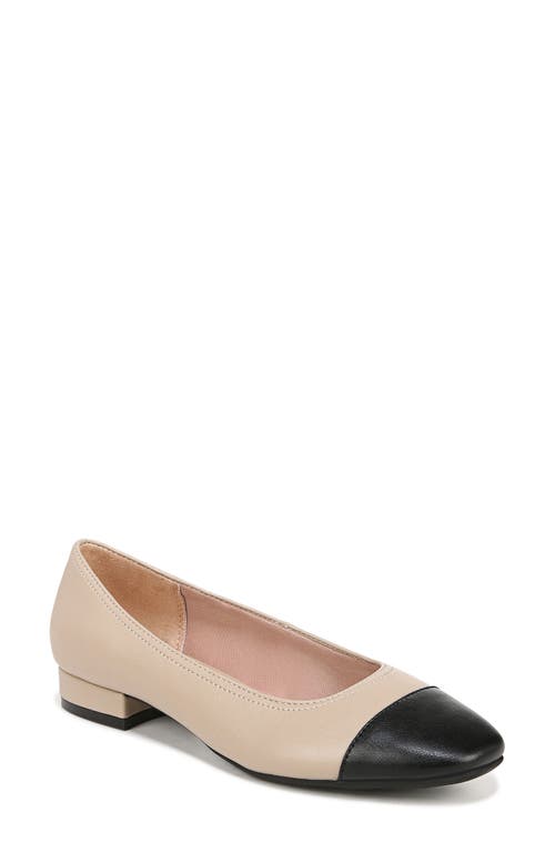 LifeStride Cameo Flat - Wide Width Available Black/Tender Taupe-Dm at Nordstrom,