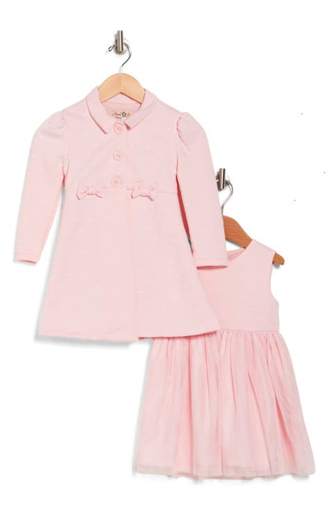Kids' Bow Peacoat & Dress Set (Baby, Toddler & Little Kid)