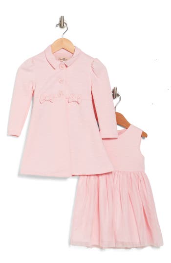 Shop Purple Rose Kids' Dress & Coat Set In Pink