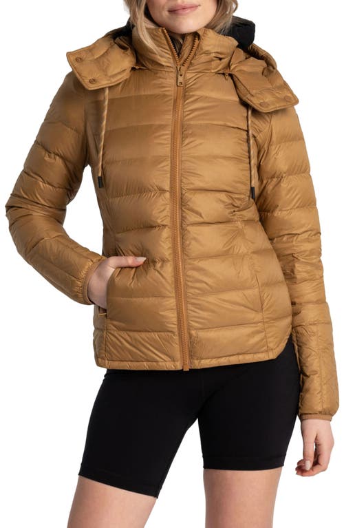 Emeline Water Repellent 550 Fill Power Down Puffer Jacket in Russet