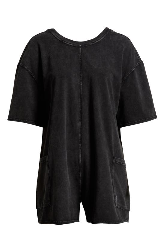 Shop Fp Movement Hot Shot T-shirt Romper In Black