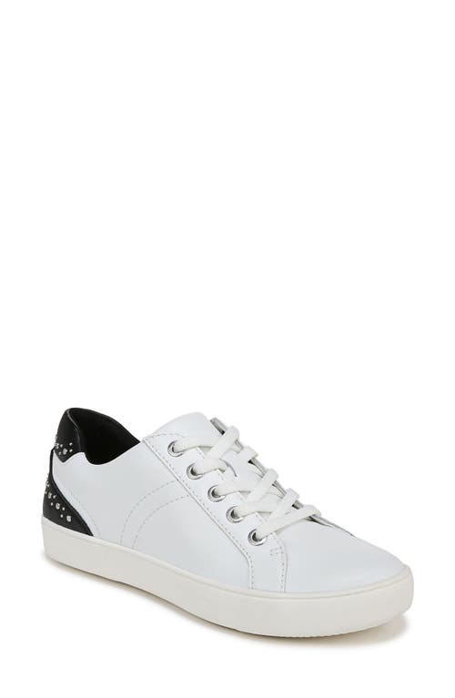 Shop Naturalizer Morrison Studded Sneaker In White/black Leather