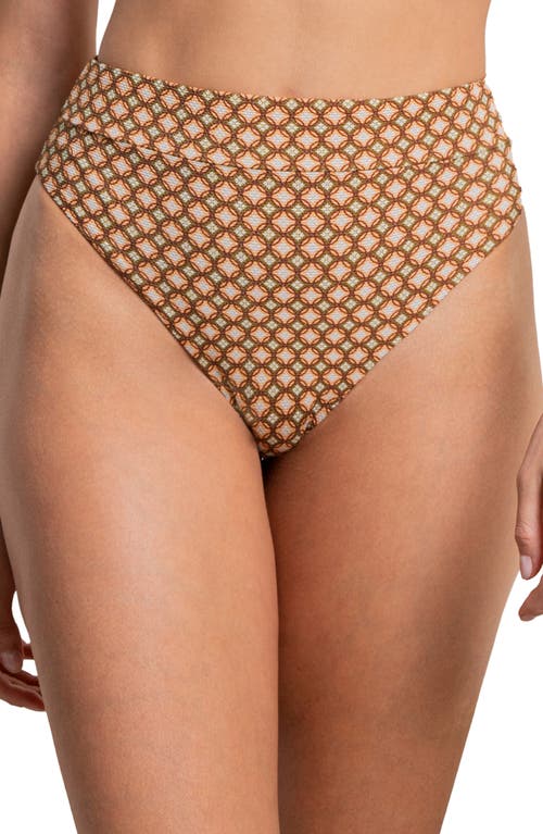 Mosaico Suzy Q Reversible Bikini Bottoms in Brown