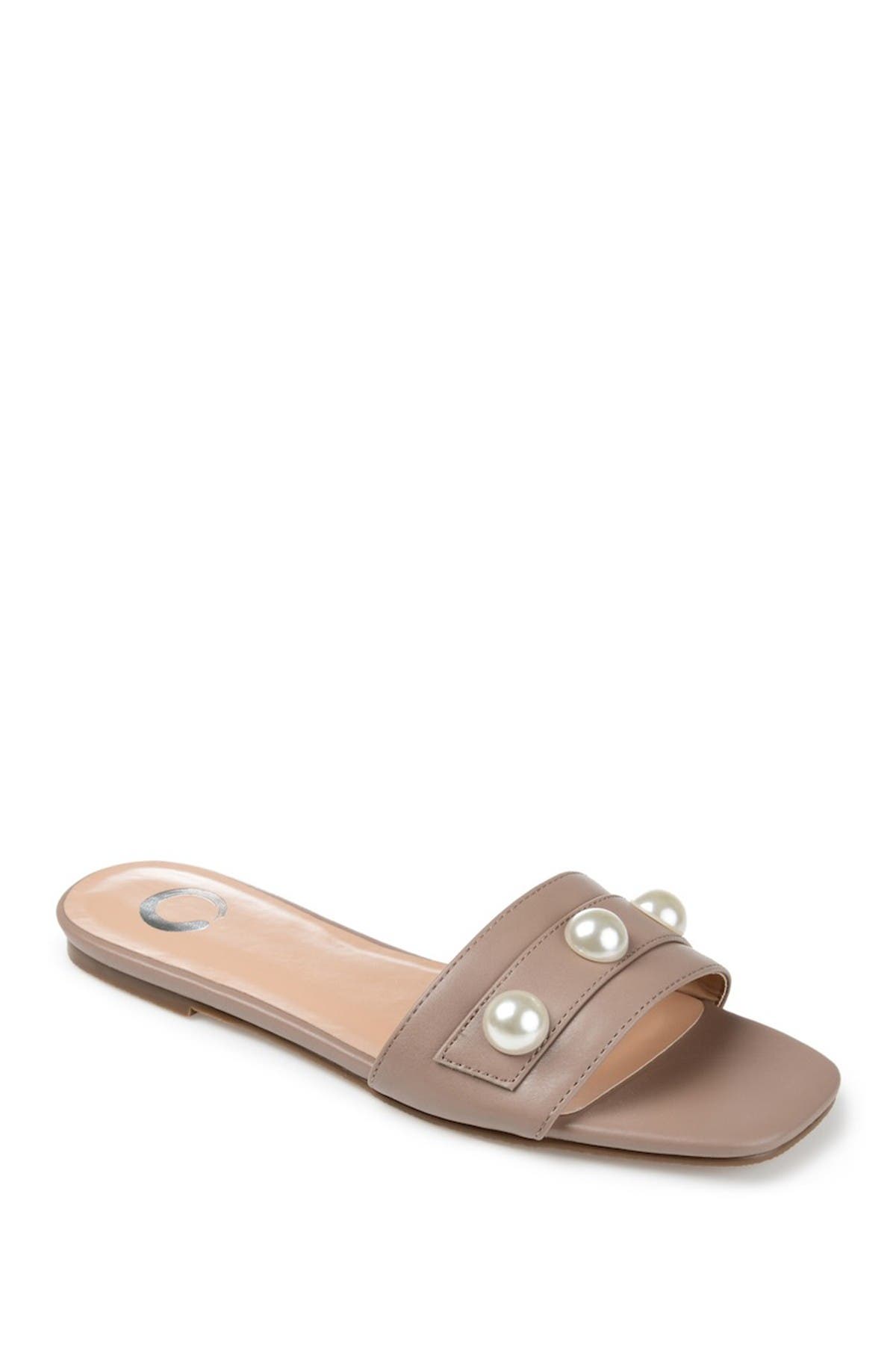 JOURNEE COLLECTION JOURNEE LEONIE PEARLY STUD SLIDE SANDAL,052574853827