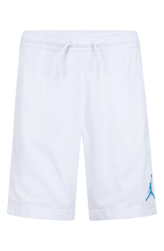 Jordan Kids' Dri-fit Flight Mvp Mesh Basketball Shorts In White