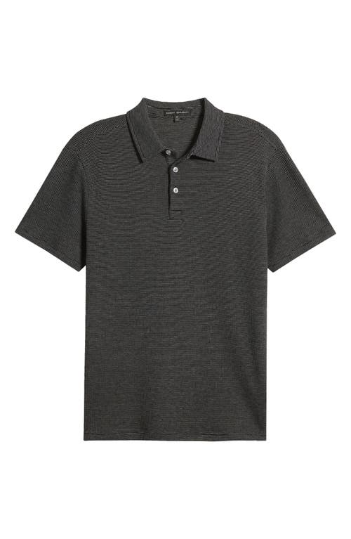 Shop Robert Barakett Cloverdale Waffle Knit Polo In Black