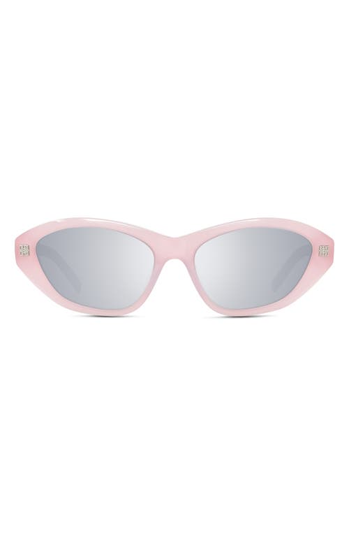 Givenchy GV Day 55mm Cat Eye Sunglasses in Shiny Pink /Smoke Mirror | Smart  Closet