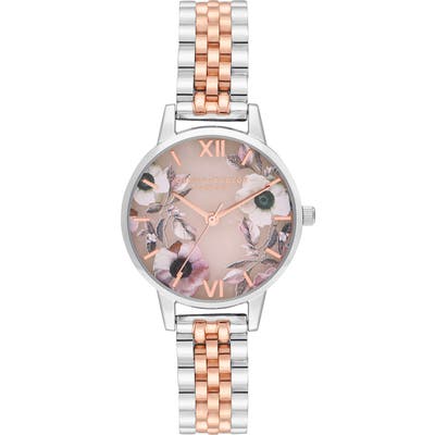 Olivia Burton Floral Print Bracelet Watch, 30Mm