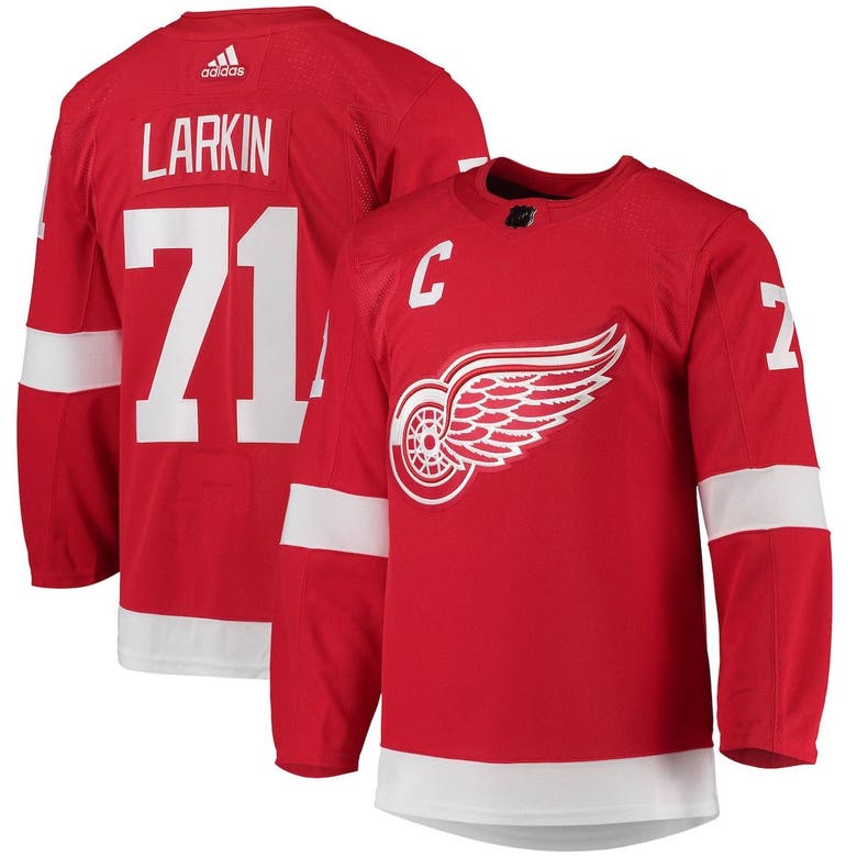 Adidas Originals Adidas Dylan Larkin Red Detroit Red Wings Home Captain ...