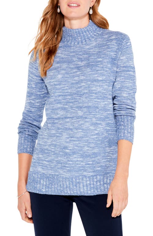 NIC+ZOE Sun Turn Cotton Blend Sweater in Blue Mix