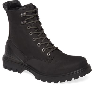 Ecco Tred Tray Waterproof Plain Toe Boot, Black