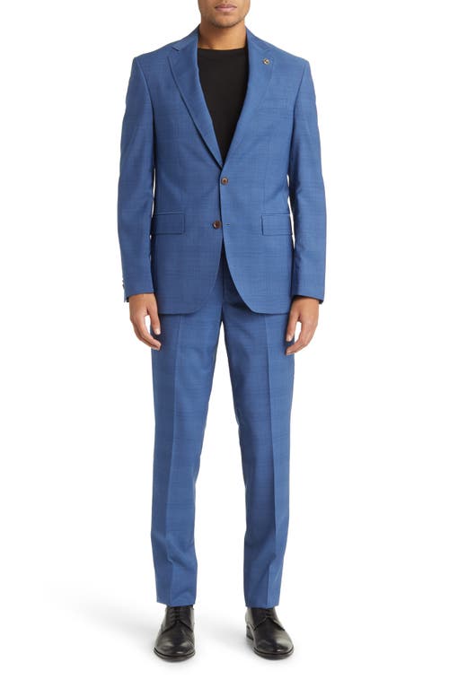 Ted Baker London Jay Textured Slim Fit Wool Suit in Blue