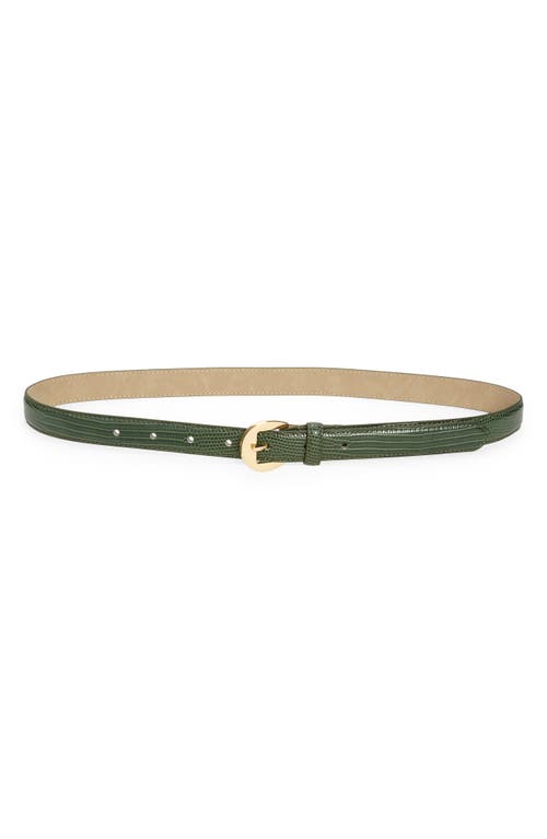 Nordstrom Aubrey Lizard Embossed Belt Green at Nordstrom,