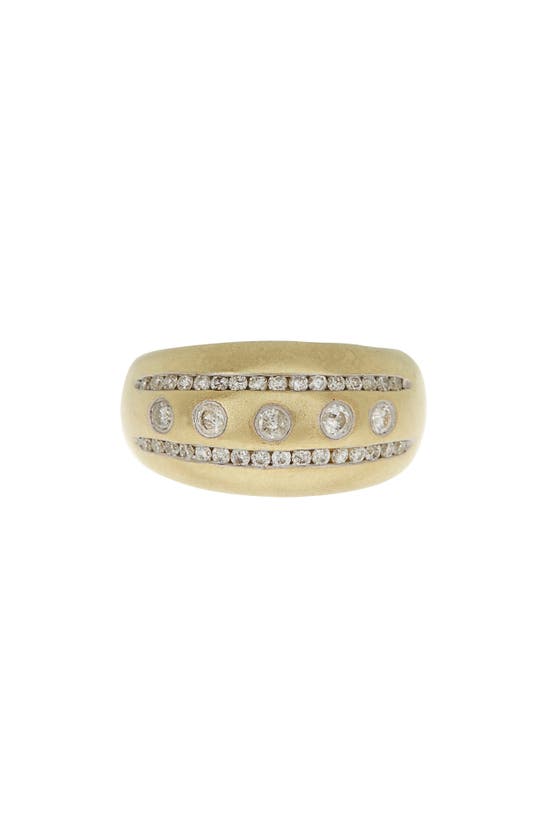 Shop Meira T Diamond Dome Ring In Yellow Gold