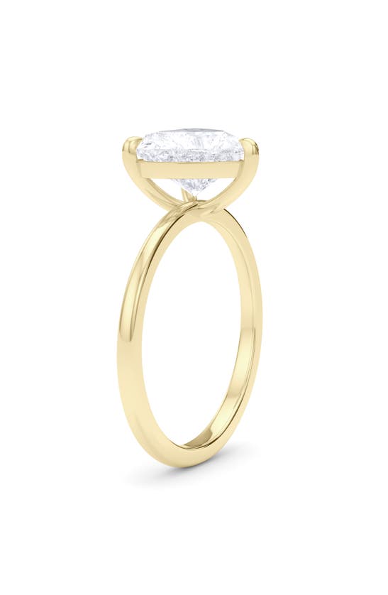 Hautecarat 18k White Gold Heart Cut Lab Created Diamond Engagement Ring In 18k Yellow Gold