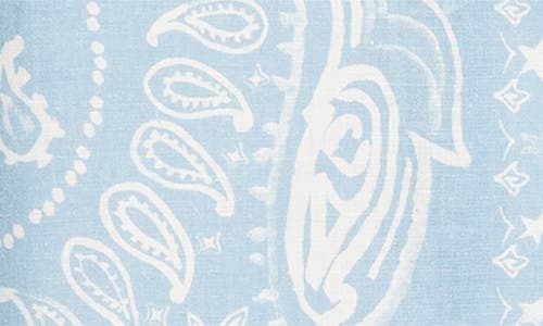 Amiri Bandana Linen And Cotton Bowling Shirt In Cerulean