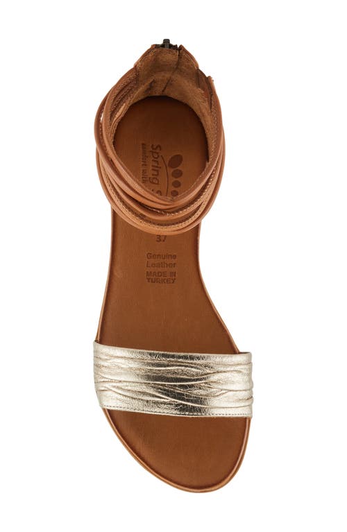 Shop Spring Step Mexa Metallic Sandal In Gold