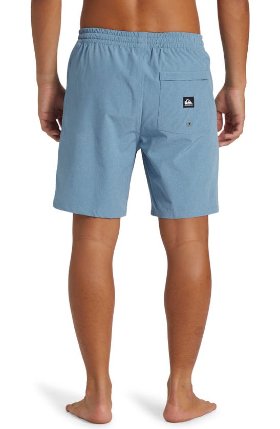 Shop Quiksilver Heather Taxer Amphibian Water Repellent Board Shorts In Blue Shadow