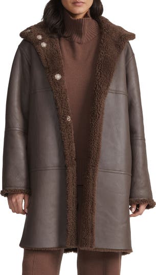 Lafayette 148 New York Reversible Genuine Shearling Coat Nordstrom