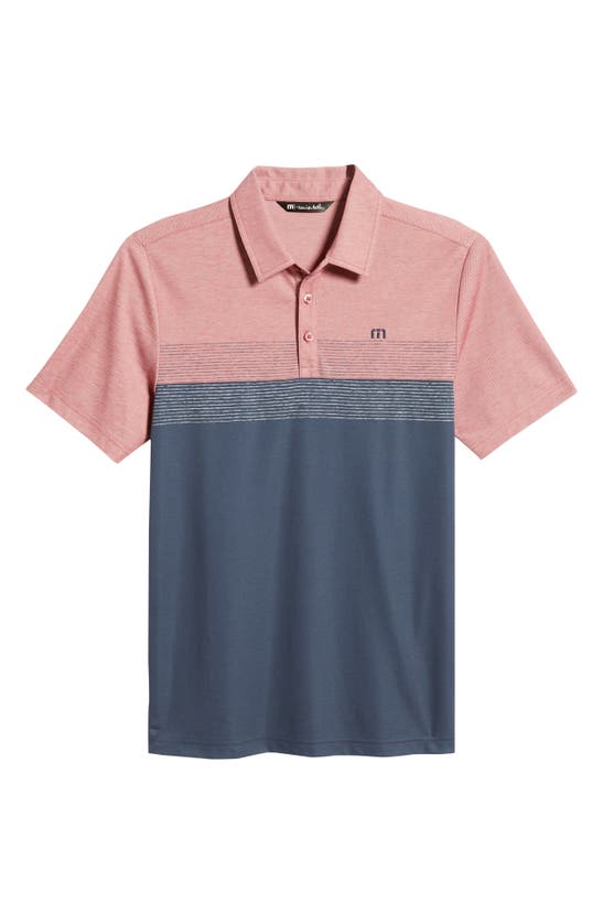 Travismathew Lake Life Piqué Polo In Heather Ruby Wine