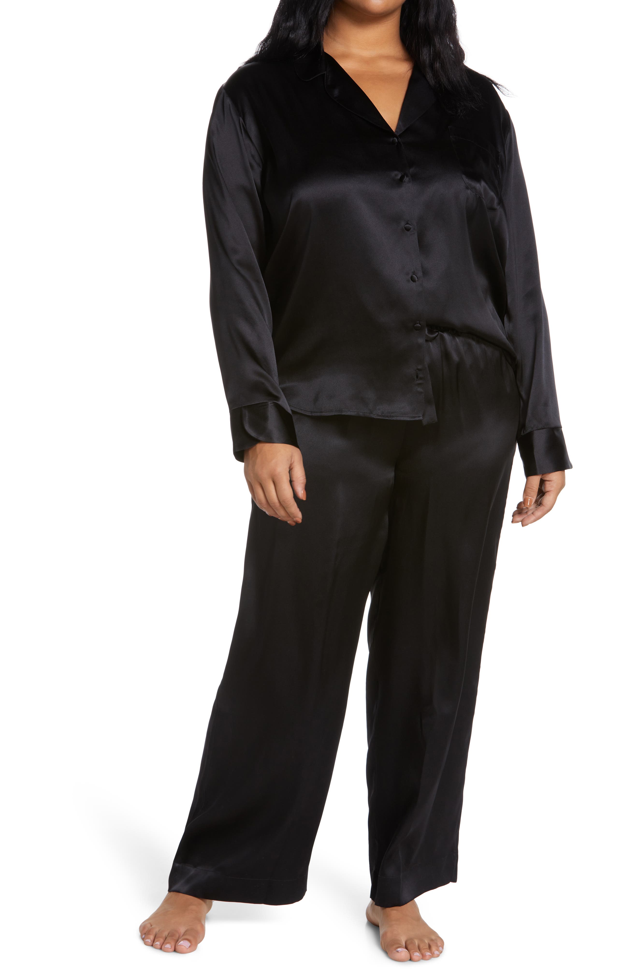 plus size silk pajama pants