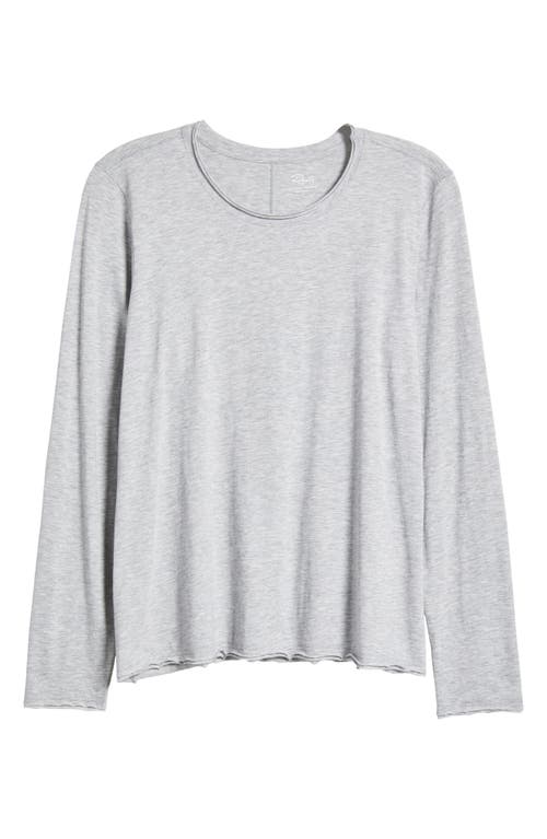 Shop Rails Long Sleeve Cotton T-shirt In Heather Grey