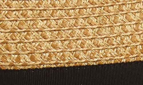 Eric Javits Look Again Packable Fedora In Natural/black