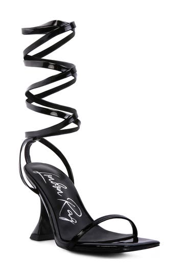 Shop London Rag Lewk Strappy Sandal In Black