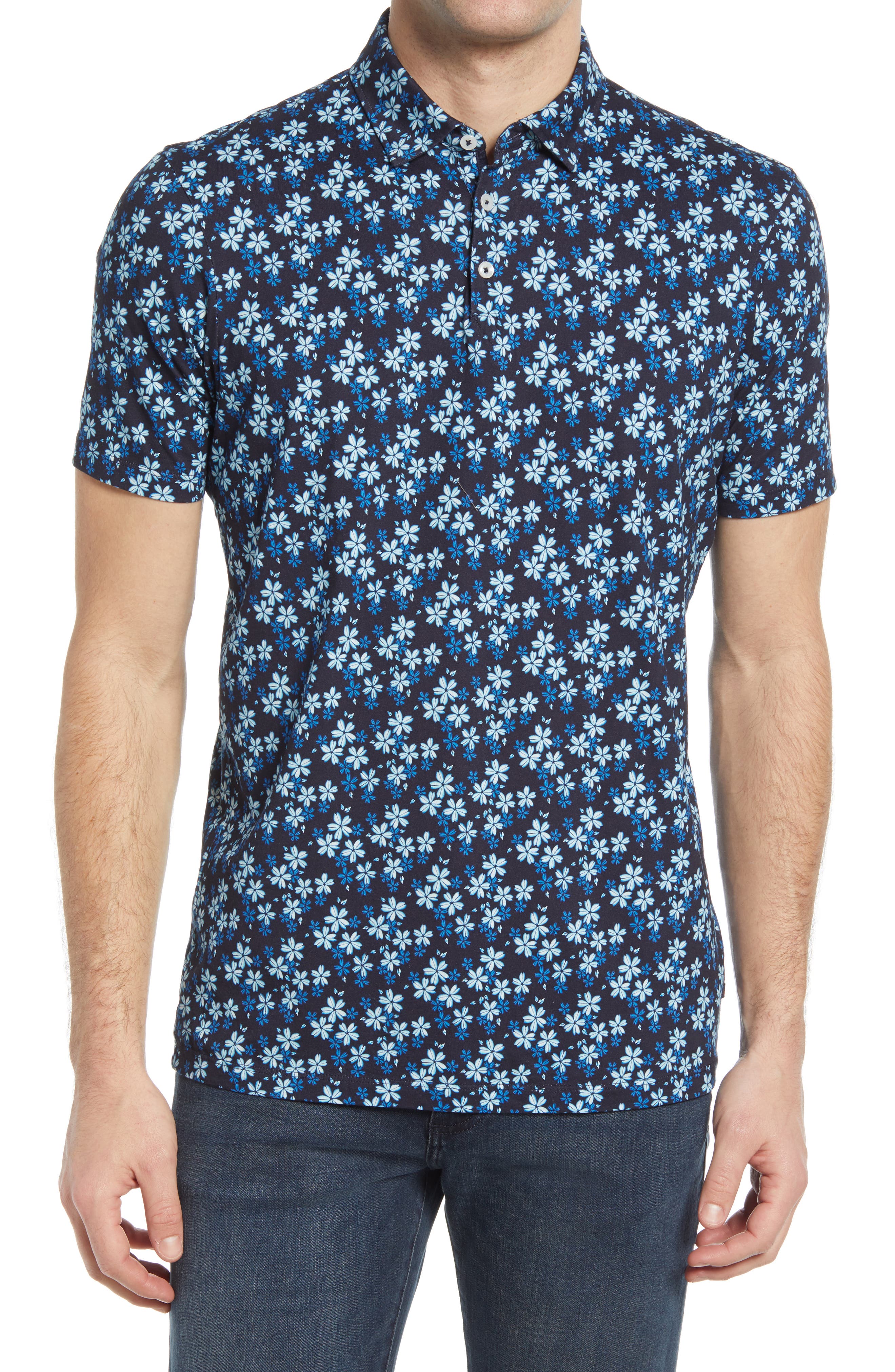 pretty green target print polo