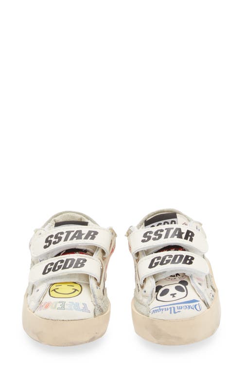 Golden Goose Kids' Old School Graffiti Low Top Sneaker In White/multi