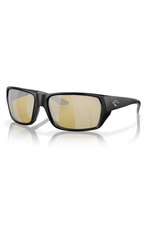 Shop Costa Del Mar Tailfin 60mm Polarized Sunglasses In Black/dark Silver