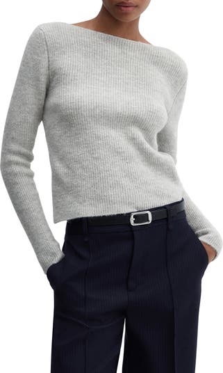 MANGO Boat Neck Rib Sweater | Nordstrom