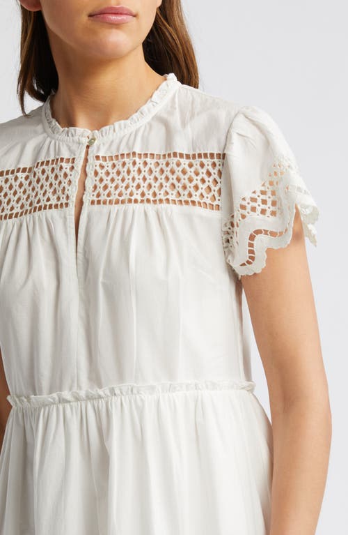 Rails Lettie Cutout Embroidered Mini Dress In White