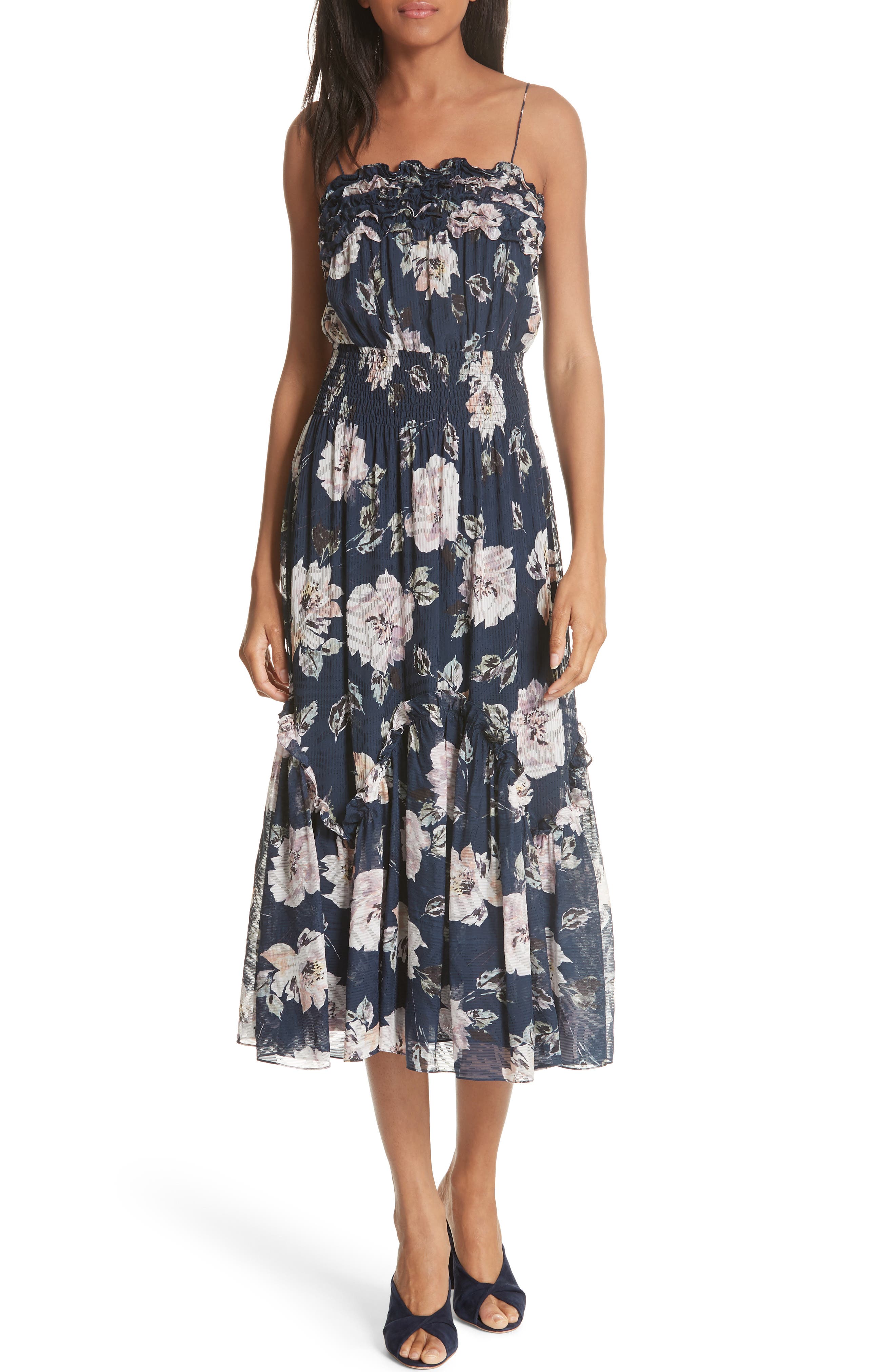 Rebecca Taylor Magnolia Ruffle Smocked 