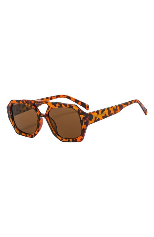 Fifth & Ninth Ryder 57mm Polarized Aviator Sunglasses In Torte/brown