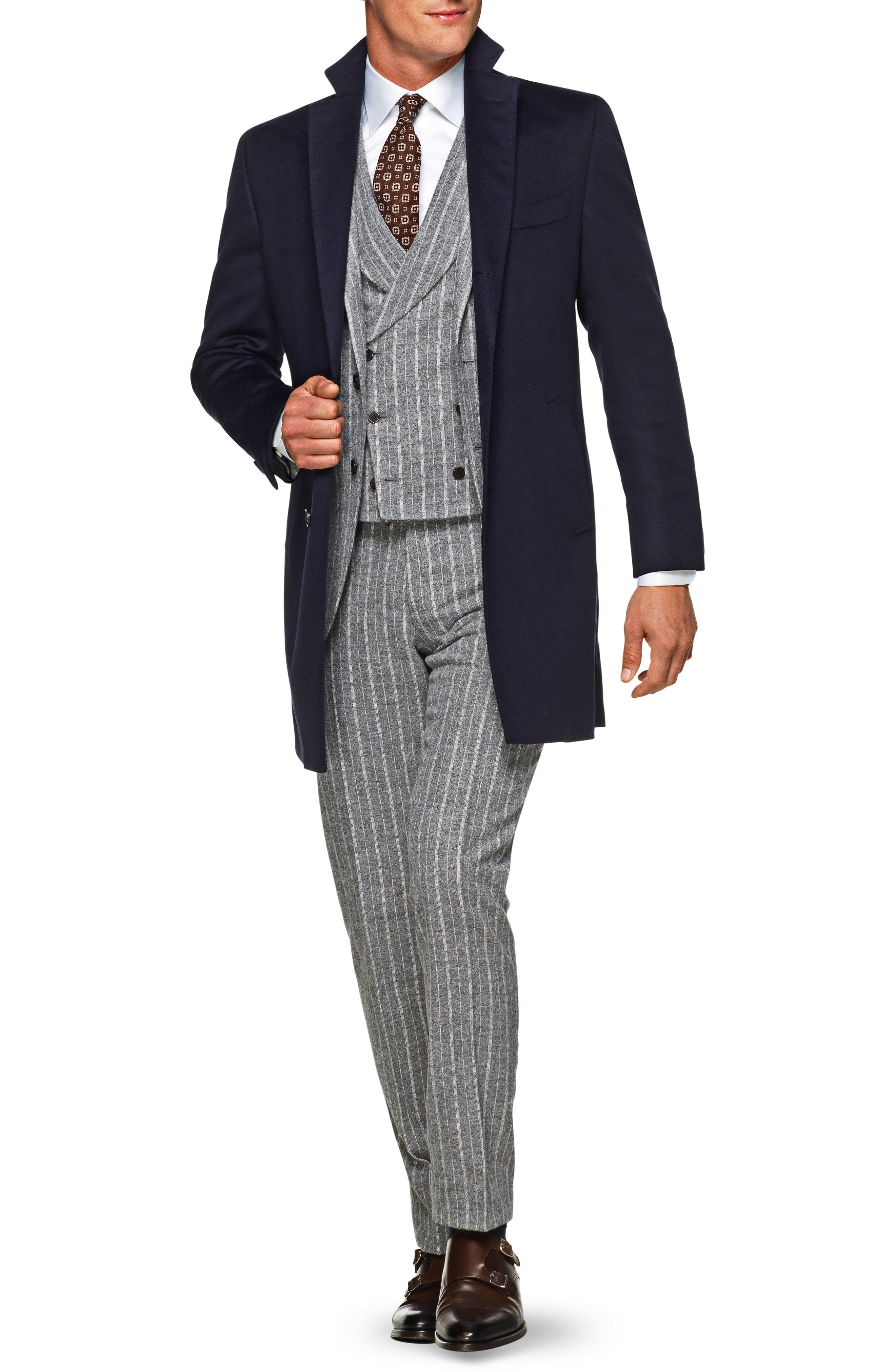 suitsupply navy overcoat