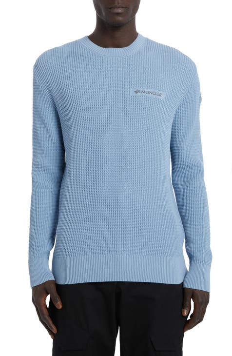 CASABLANCA Monogram Merino-blend Sweater in Blue for Men