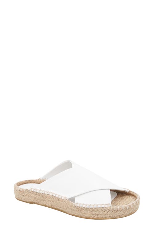 André Assous Estelle Espadrille Platform Slide Sandal White at Nordstrom,