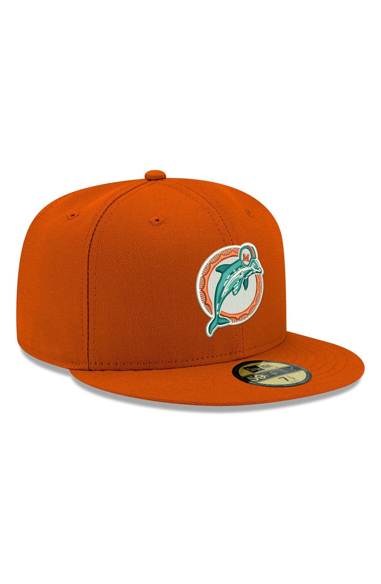 Miami Dolphins XL-HELMET Aqua Fitted Hat