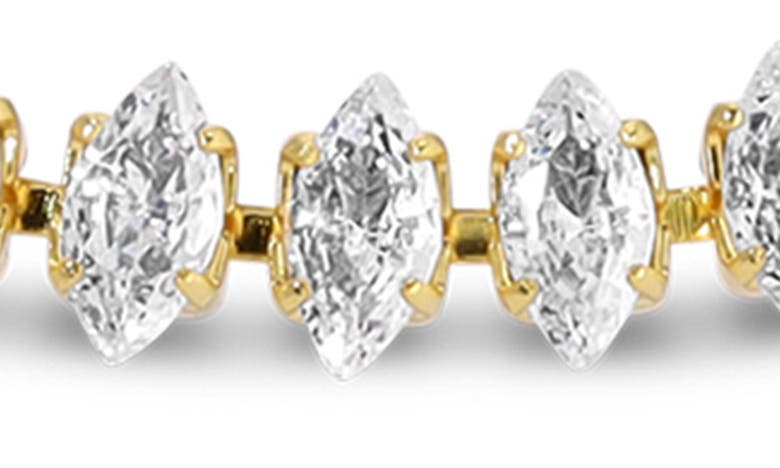 Eye Candy Los Angeles Cz Chain Bracelet Set Of 3 In Gold