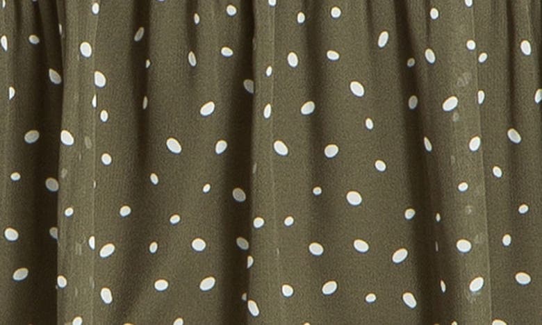 Shop Max Studio High Waist Pleated Skirt In Olive Pepper Dot