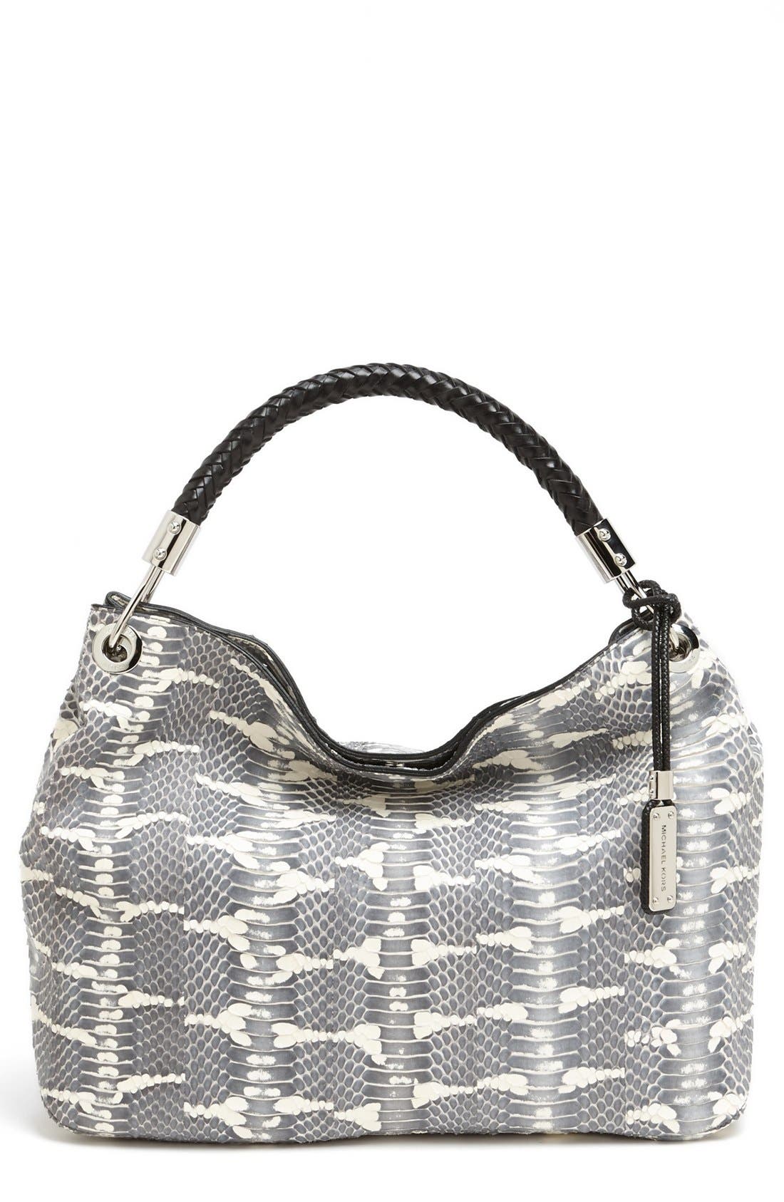 michael kors snakeskin hobo bag