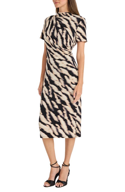 MAGGY LONDON MAGGY LONDON DRAPED MIDI DRESS 