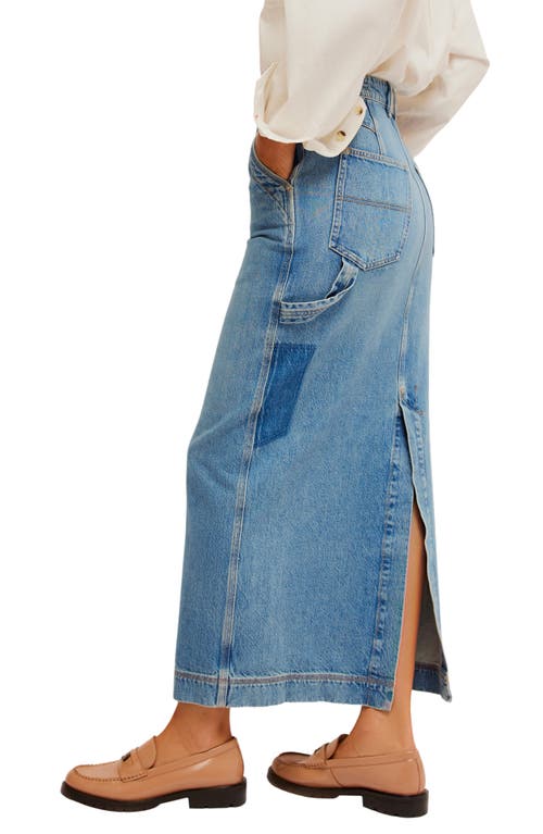 Shop Free People Francisco Denim Maxi Skirt In Head Over Heels