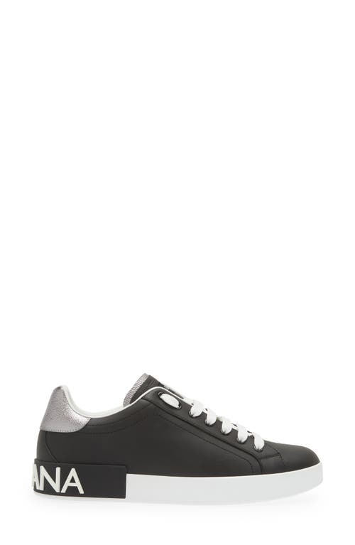 Shop Dolce & Gabbana Dolce&gabbana Portofino Sneaker In 8b979 Black/silver