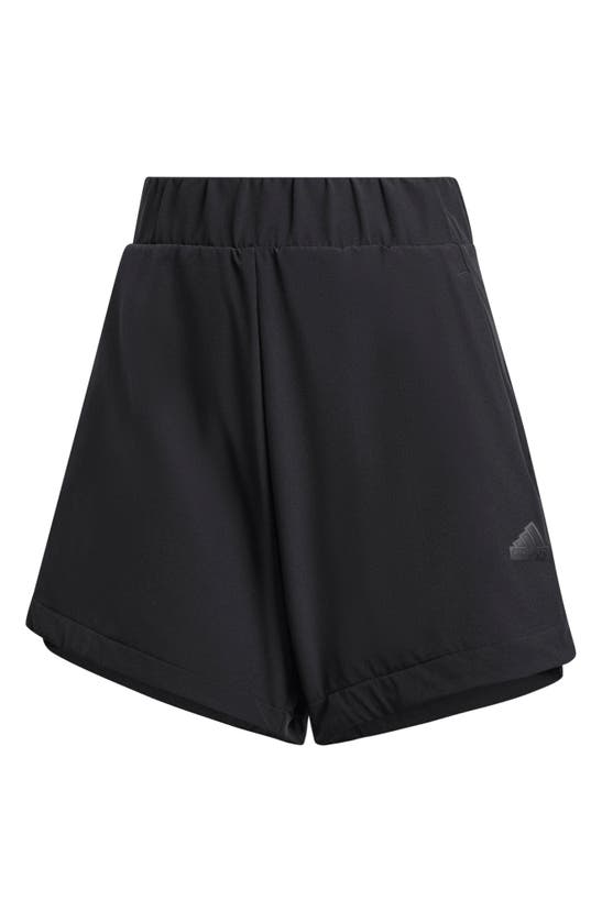 Shop Adidas Originals Z.n.e. Aeroready Loose Fit Shorts In Black