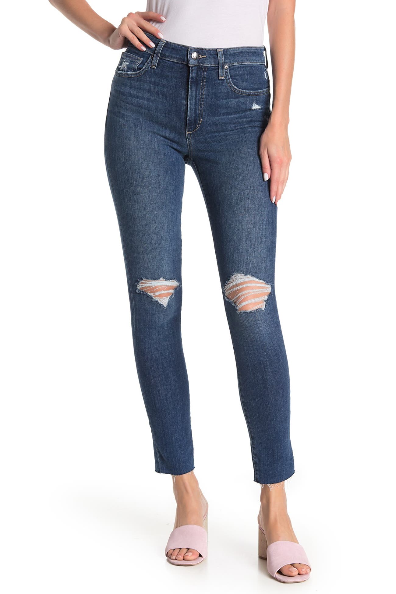 Joe's Jeans | Franklin Distressed High Waisted Ankle Skinny Jeans ...