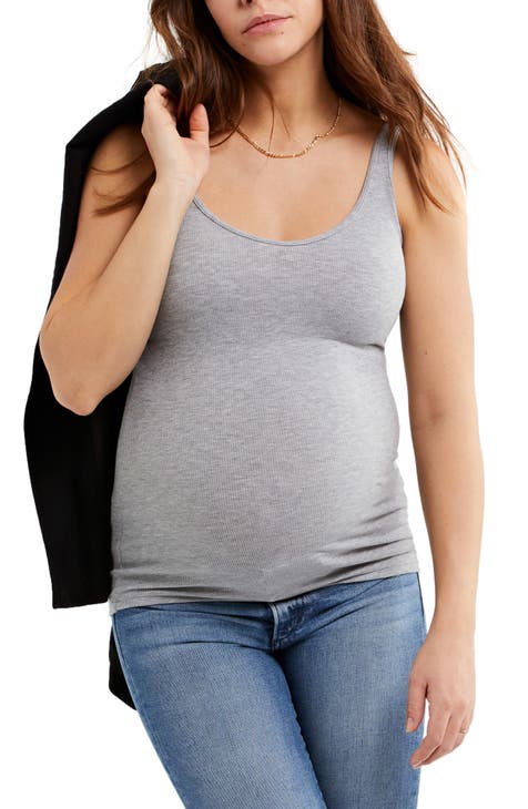 A PEA IN THE POD Ribbed Maternity Tank Top